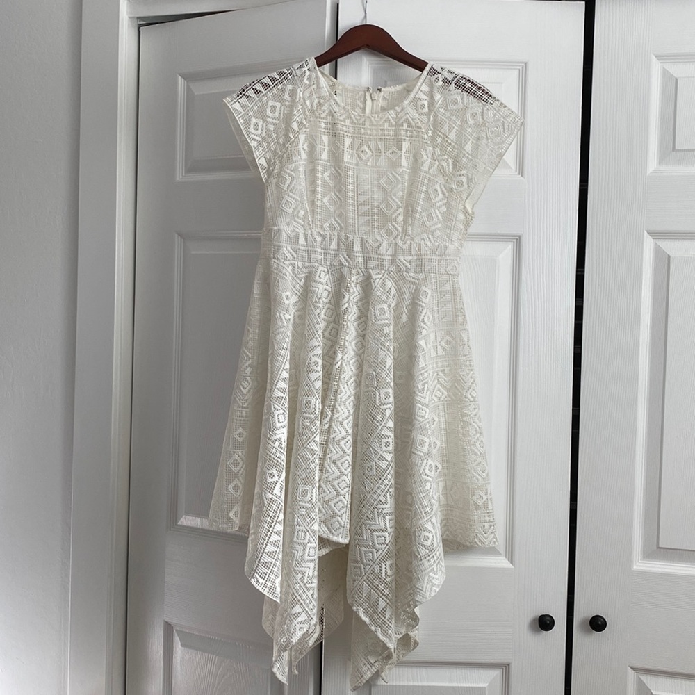 Maeve White Cap Sleeve Dress